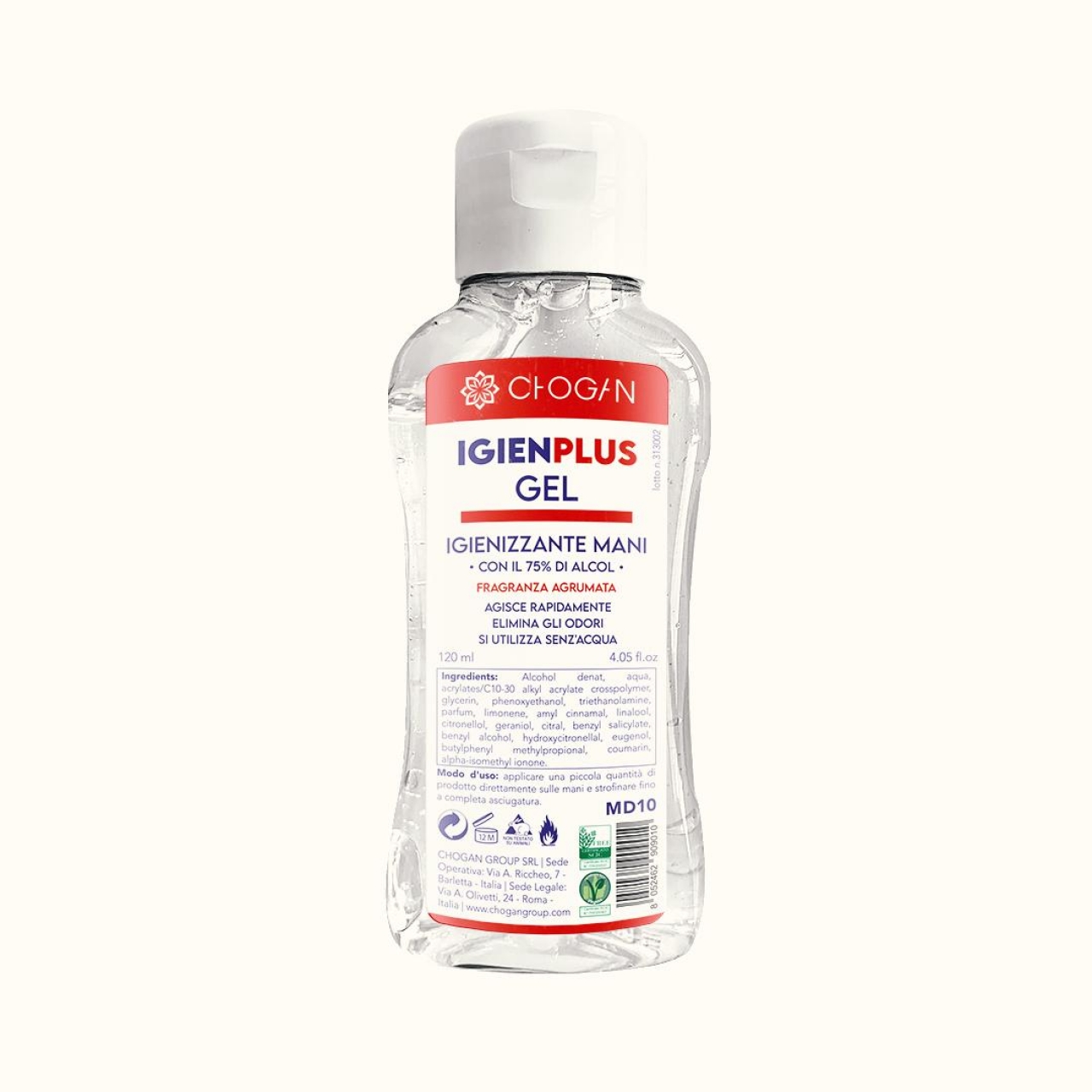 IGIENPLUS Gel Igienizzante mani asciugatura rapida 120ml Chogan