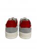 scarpe sneakers basse uomo bianco pelle rossa grigio arish nuovo