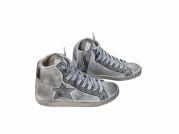scarpe sneakers alte donna pelle sfumato Via Condotti stella ghiaccio made inita