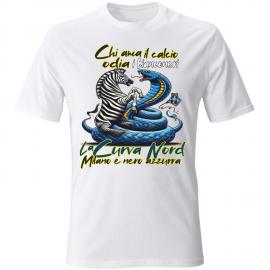 Maglietta unisex per i tifosi interisiti nero azzurri