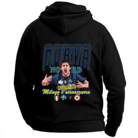 Felpa nera unisex per ultras interisi neroazzurri