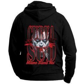 Felpa unisex con cappuccio milano siamo noi curva sud
