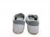 scarpe sneakers basse uomo pelle bianca traforata grigio metal stella verde Nuov