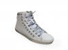 scarpe sneakers alte uomo Via Condotti vera pelle bianco grigio Borchie cono New