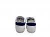 scarpe sneakers basse uomo donna Via Condotti pelle bianco blu stella grigia
