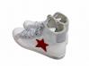 scarpe sneakers alte uomo pelle bianco ghiaccio Via Condotti stella rossa Nuovo