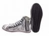 scarpe sneakers alte uomo donna pelle bianco grigio stella rossa sfumato vintage