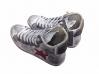 scarpe sneakers alte uomo donna pelle bianco grigio stella rossa sfumato vintage