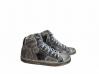 scarpe sneakers alte donna pelle bianca Via Condotti vintage stella made in ita