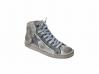 scarpe sneakers alte donna pelle sfumato Via Condotti stella ghiaccio made inita