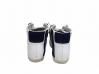 scarpe sneakers alte donna pelle bianco stella blu Via Condotti Nuovo camoscio