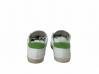 scarpe sneakers basse donna Via Condotti pelle bianco verde bucherellato Nuovo