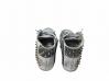 scarpe sneakers alte donna pelle sfumato Via Condotti borchie cono made in italy