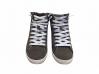 scarpe sneakers alte uomo Via Condotti grigio ghiaccio doppio scudo New Coll
