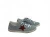 scarpe sneaker basse uomo grigie scamosciate made in italy stella ruggine Nuovo