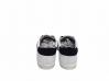 scarpe sneakers basse uomo pelle traforata bianco camoscio nero Via Condotti