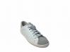 scarpe sneakers basse pelle traforata bianco grigio Via Condotti golf camoscio