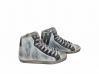 scarpe sneakers alte uomo donna pelle bianco grigio sfumato Via Condotti nuovo