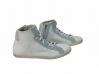 scarpe sneakers uomo donna alte pelle bianca ghiaccio Via Condotti cerniera