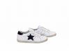 scarpe sneakers basse donna Via Condotti pelle bianca blu stella Art golf