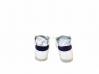 scarpe sneakers basse donna Via Condotti pelle bianca blu stella glitter oro