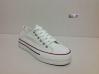 scarpe sneakers basse uomo in tela bianche fondo bianco rosso new coll 2016