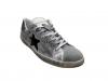 scarpe sneaker basse uomo grigie camoscio pelle bianca sfumata stella nera nuovo
