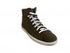 scarpe sneakers alte uomo camoscio Via Condotti taupe grigio cerniera nuovo