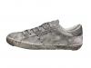 scarpe sneakers basse uomo donna pelle bianco ghiaccio stella rossa sfumato