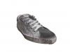 scarpe sneakers basse pelle traforata bianco grigio Via Condotti sfumato metal